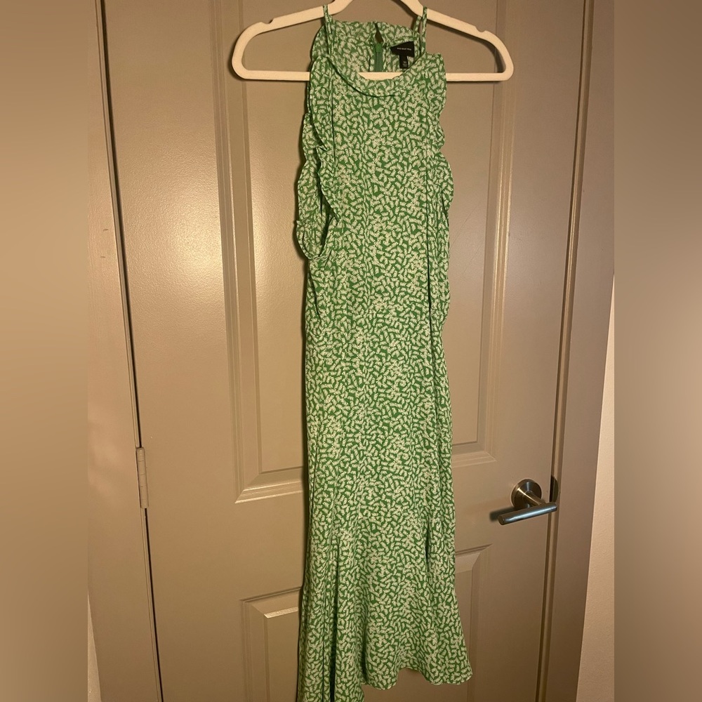 Who what wear green and white dress